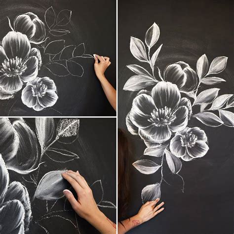 flower wall drawing